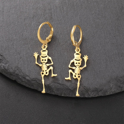 Dancing Skeleton Dangle Earrings
