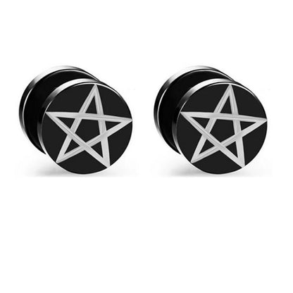 Gothic Dagger & Cross Hoop Earrings