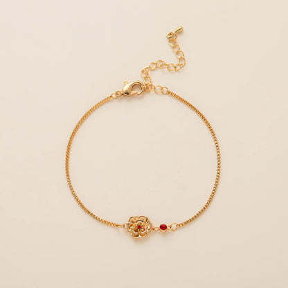 Dezember Armband mit Zirkonia-Blumenanhänger