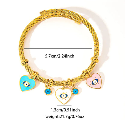 Armband mit Herzanhänger „Böses Auge“