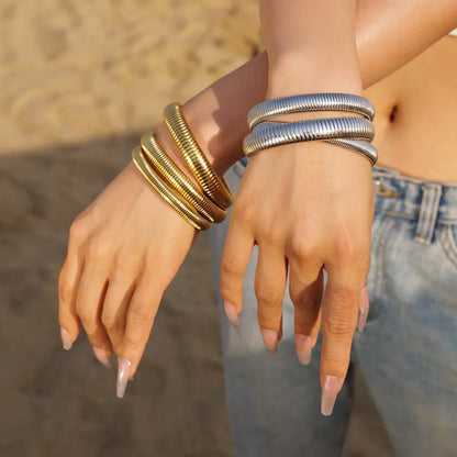Snake Chain Cuff Bracelet