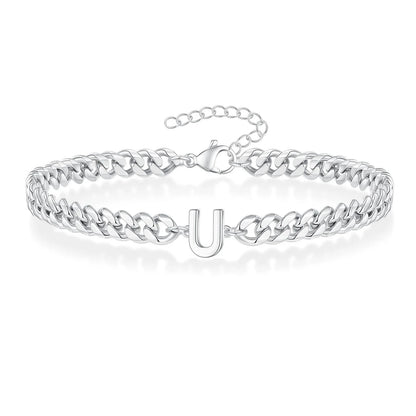 Kubanisches Kettenarmband mit AZ-Initialen