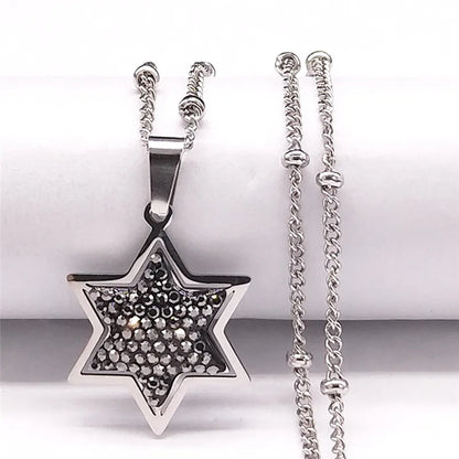Star of David Heart Pendant Necklace