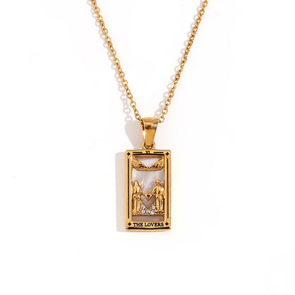Waterproof Tarot Symbol Necklace