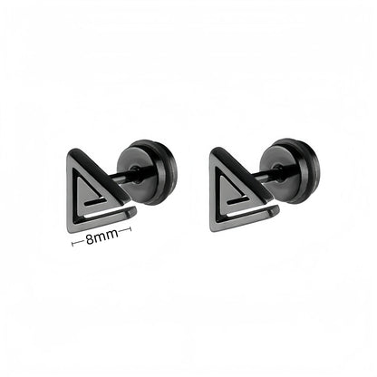 Gothic Dagger & Cross Hoop Earrings