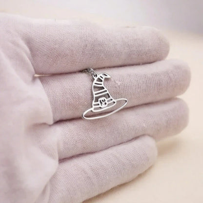 Dainty Witch Hat Charm Necklace