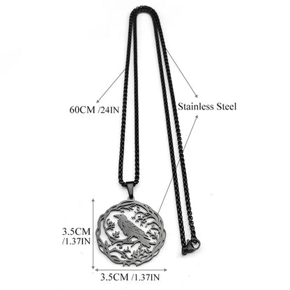 Gothic Raven Amulet Necklace