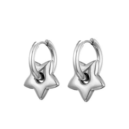 Heart & Star Hoop Earrings