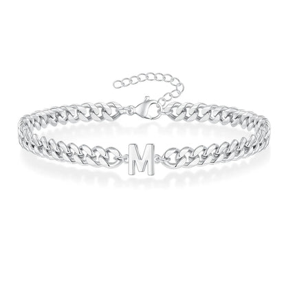 Kubanisches Kettenarmband mit AZ-Initialen