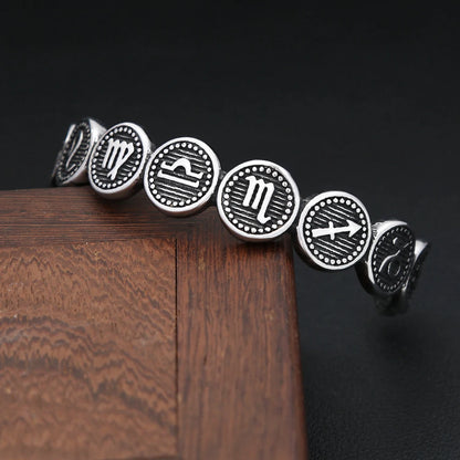 Manschettenarmband mit 12 Sternbildern