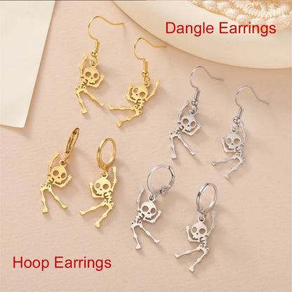 Dancing Skeleton Dangle Earrings