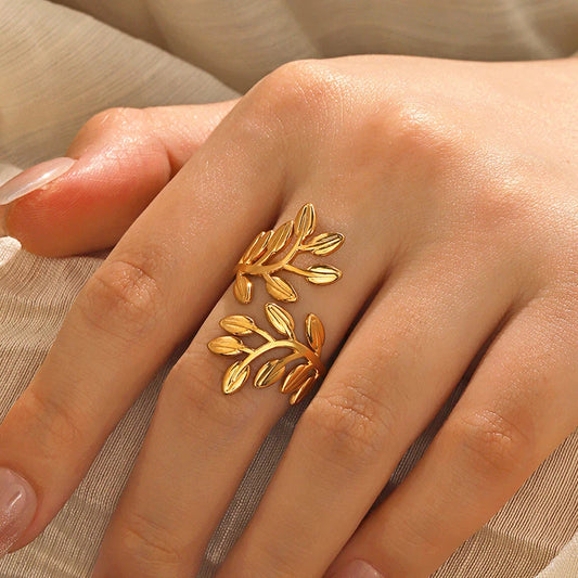 The Autumn Leaf Adjustable Ring