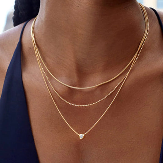 Cross Multi Layer Necklace
