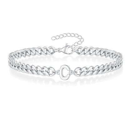 Kubanisches Kettenarmband mit AZ-Initialen