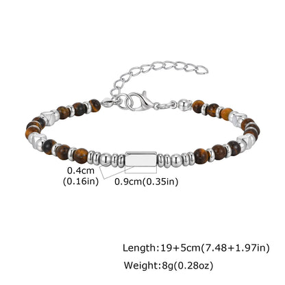 Hybrides Tigerauge-Perlenkettenarmband