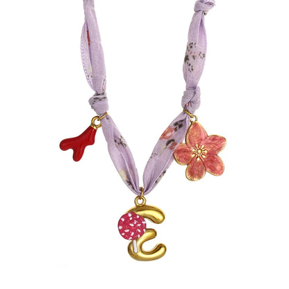 Colorful Silk Scarf Necklace