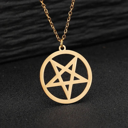Gothic Pentagram Amulet Necklace