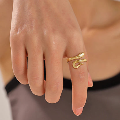 The Serpent's Embrace Adjustable Ring