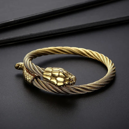 Armreif mit gedrehter Schlangenkette