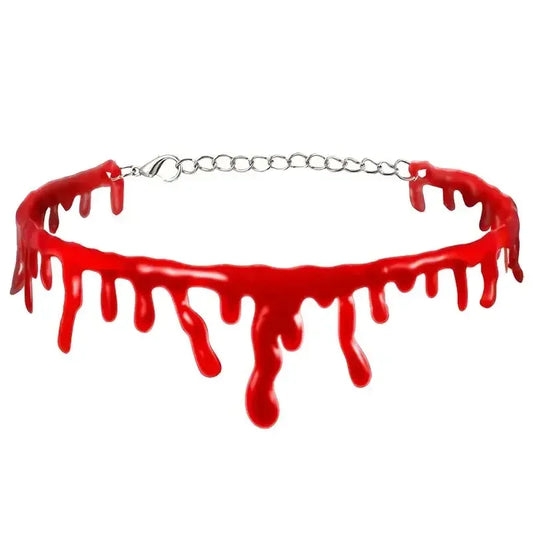 Realistic Blood Drip Choker Necklace