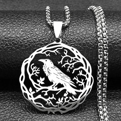 Gothic Raven Amulet Necklace