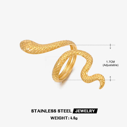The Serpent's Embrace Adjustable Ring