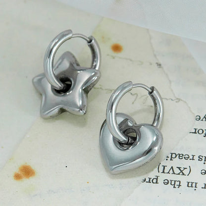 Heart & Star Hoop Earrings