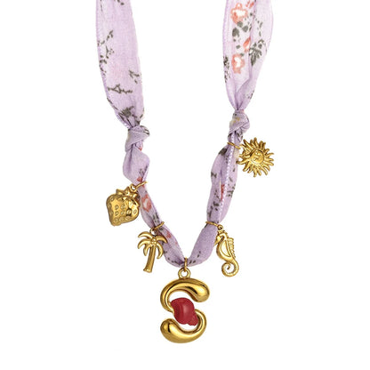 Colorful Silk Scarf Necklace