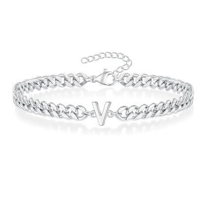 Kubanisches Kettenarmband mit AZ-Initialen
