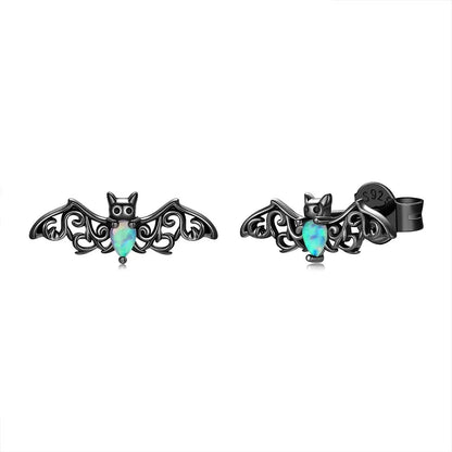 Glow-in-the-Dark Bat Stud Earrings