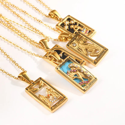 Waterproof Tarot Symbol Necklace