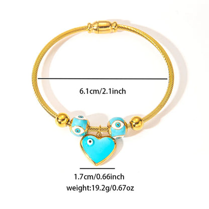 Armband mit Herzanhänger „Böses Auge“