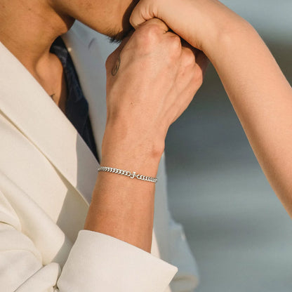 Kubanisches Kettenarmband mit AZ-Initialen