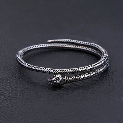 Retro Wikinger Schlangen Manschettenarmband