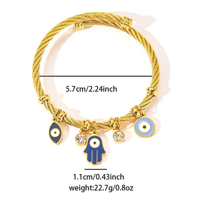 Armband mit Herzanhänger „Böses Auge“