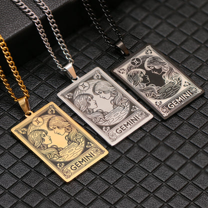 12 Zodiac Tarot Necklace