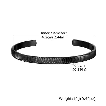 Minimalistischer 5mm C-Cuff Armreif