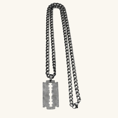 Gothic Punk Razor Blade Necklace