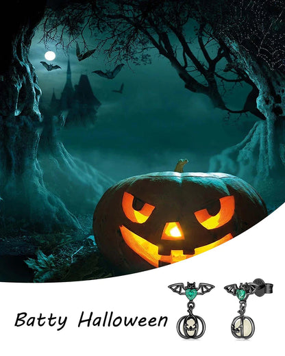 Glow-in-the-Dark Bat Stud Earrings