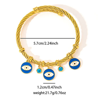 Armband mit Herzanhänger „Böses Auge“