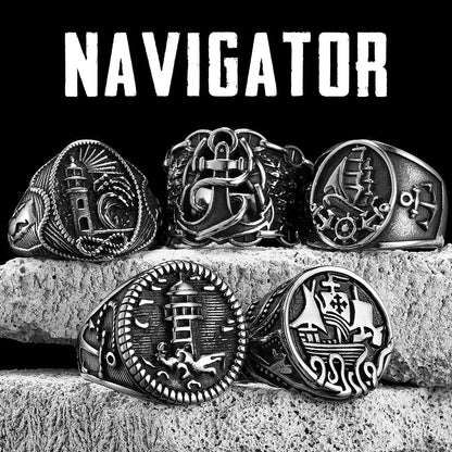 The Captain's Nautical Anchor Ring