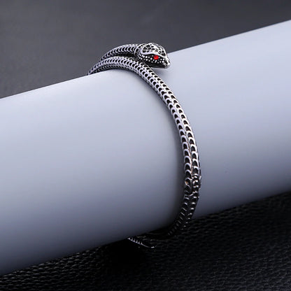 Retro Wikinger Schlangen Manschettenarmband