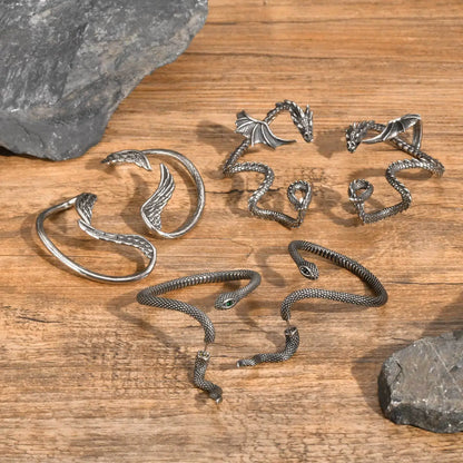 Ohrmanschette mit Flügel-Ohrring ohne Piercing