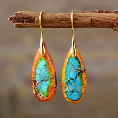 Bohemian Emperor Stone Earrings