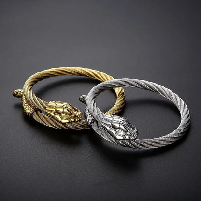 Armreif mit gedrehter Schlangenkette