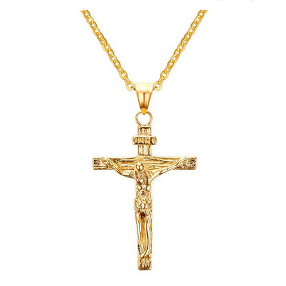 Stainless Steel Outline Cross Pendant