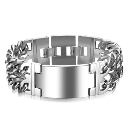 Men's Heavyweight Cuban Link Cross Bracelet