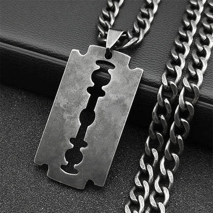 Gothic Punk Razor Blade Necklace