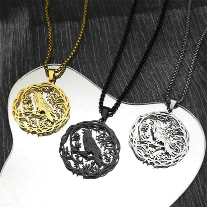 Gothic Raven Amulet Necklace