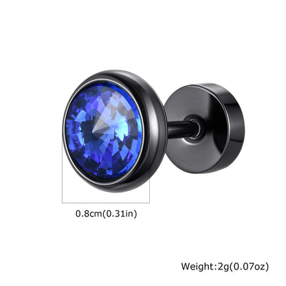 Runde Zirkon Ohrstecker